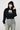 Cat Emblem Cropped Hoodie(BLACK)