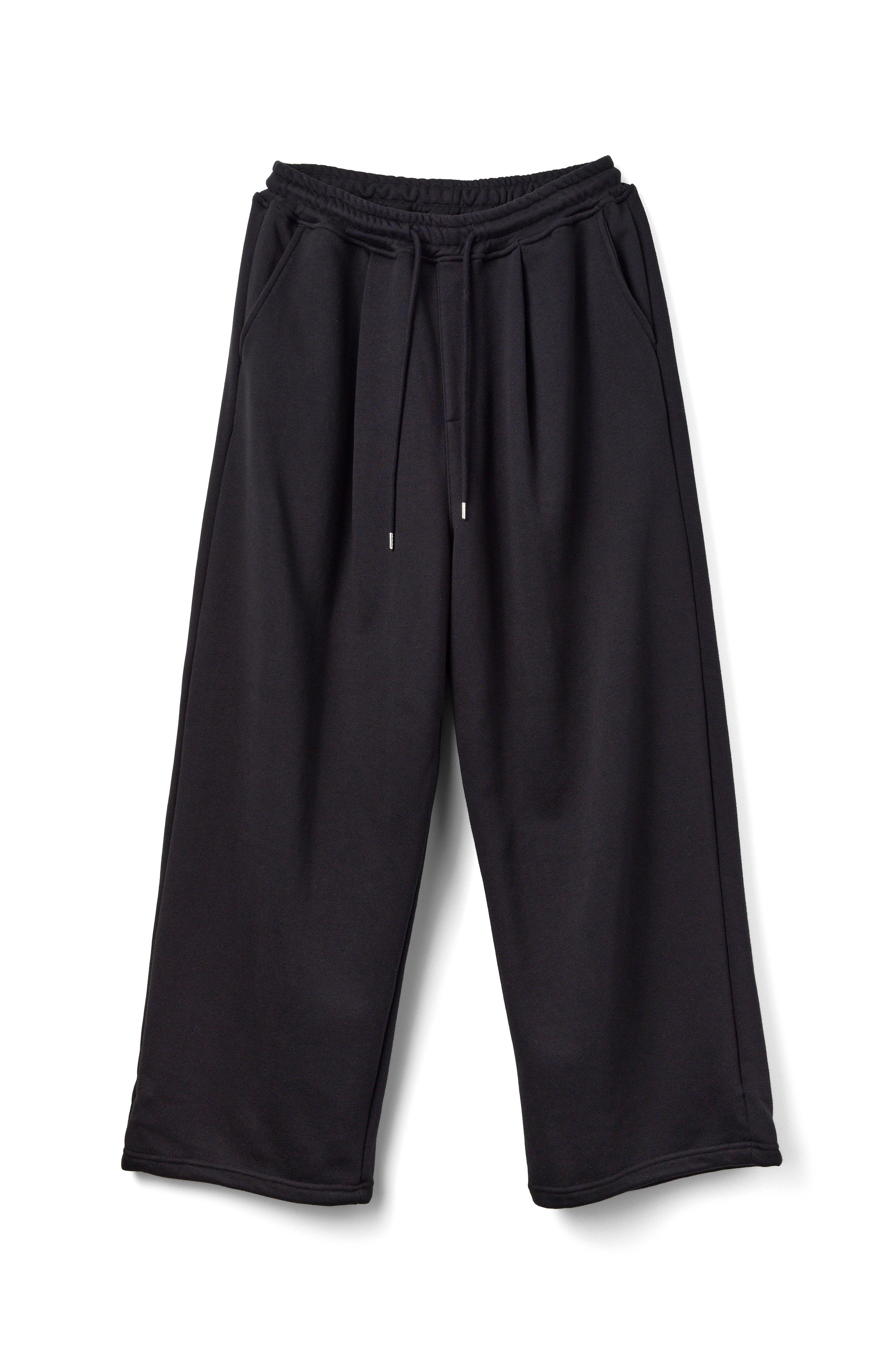 Tuck Wide Sweat Pants（BLACK）