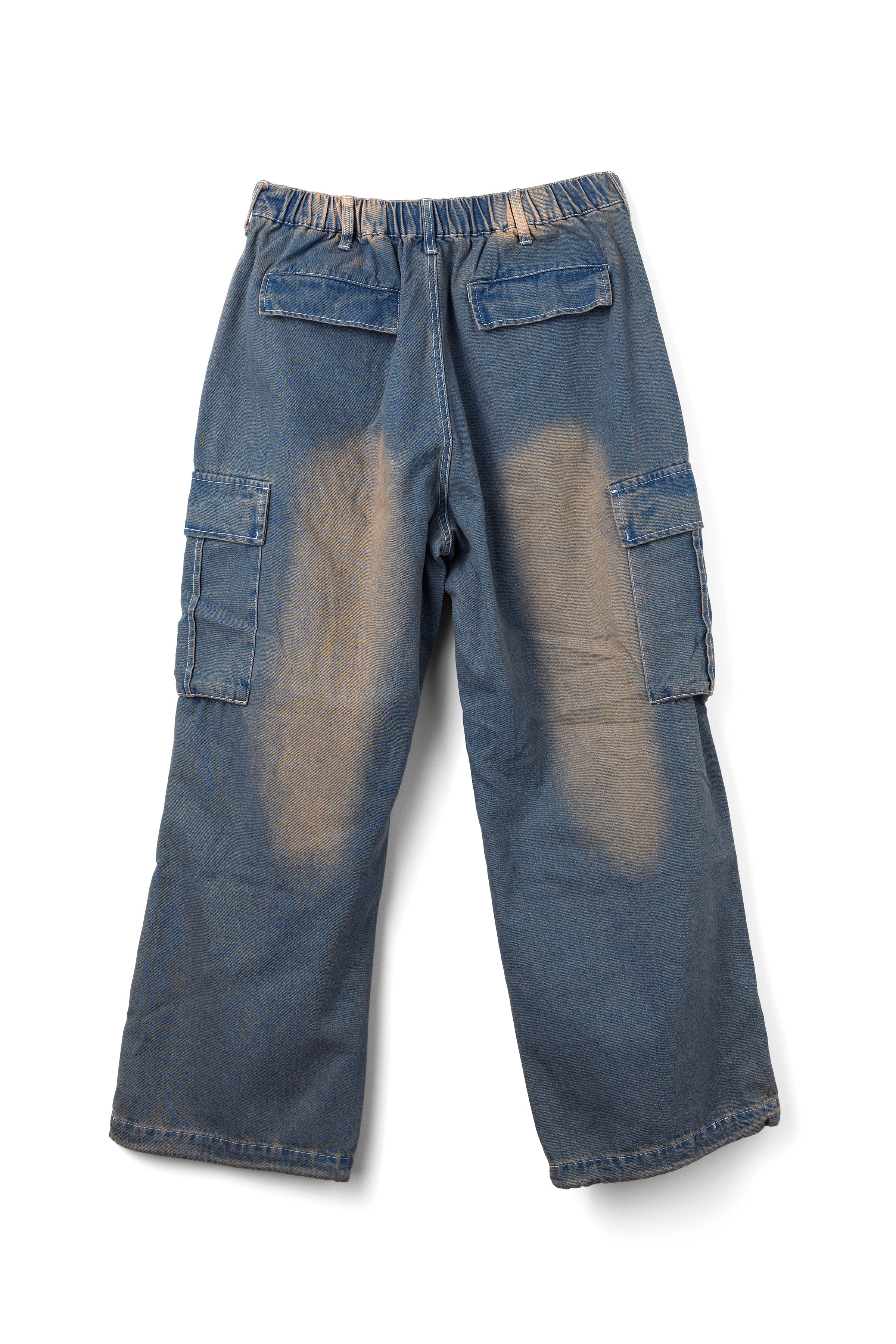 Wide Denim Cargo Pants（BLUE）