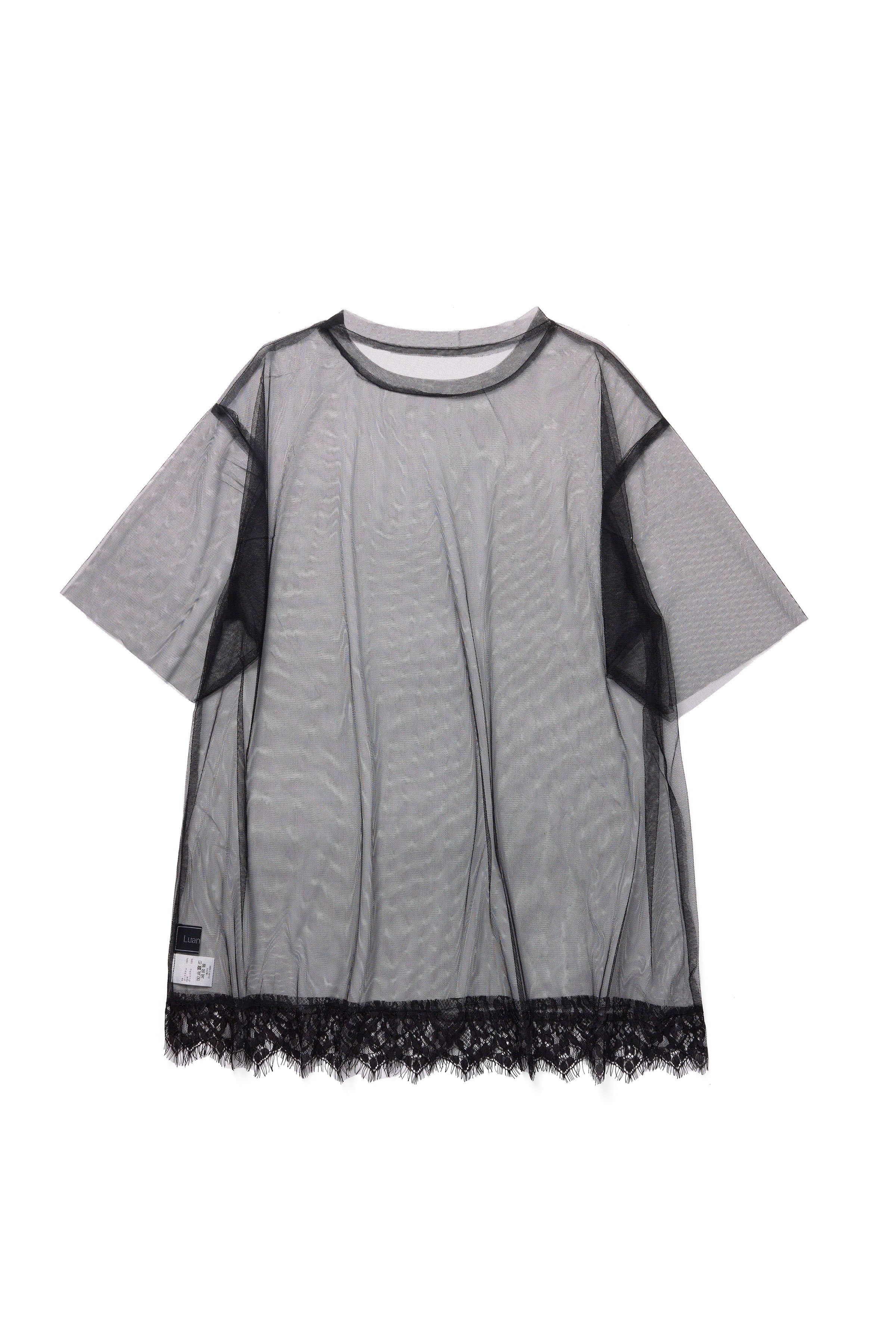 Tulle Big Tee（BLACK）