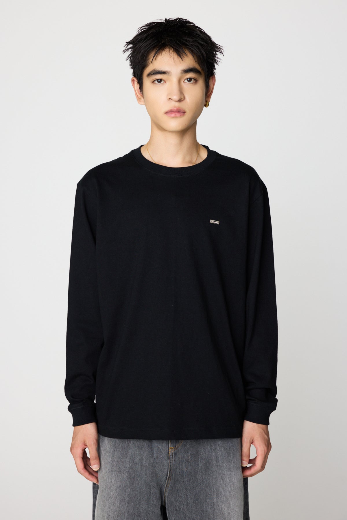 Plate Useful L/S Tee（BLACK）