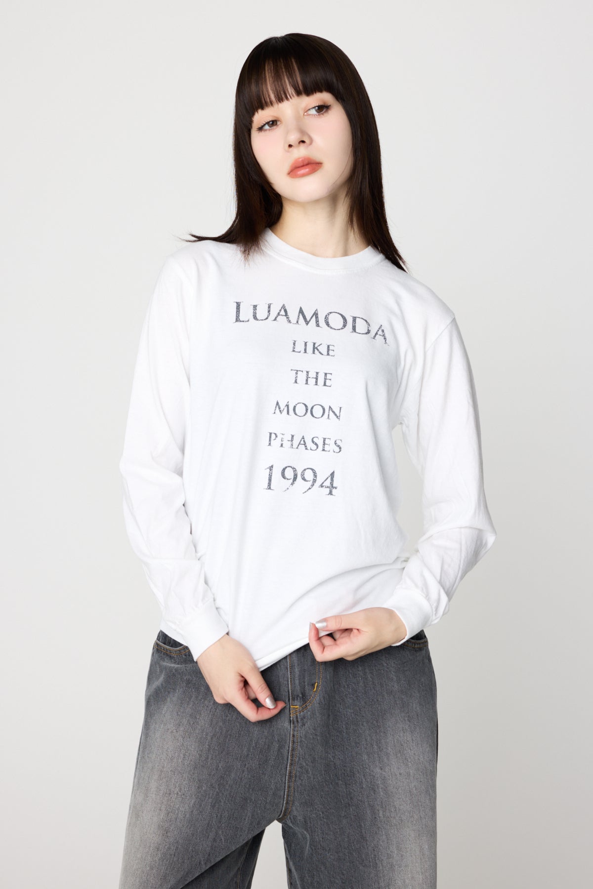 Logo L/S Tee（WHITE）