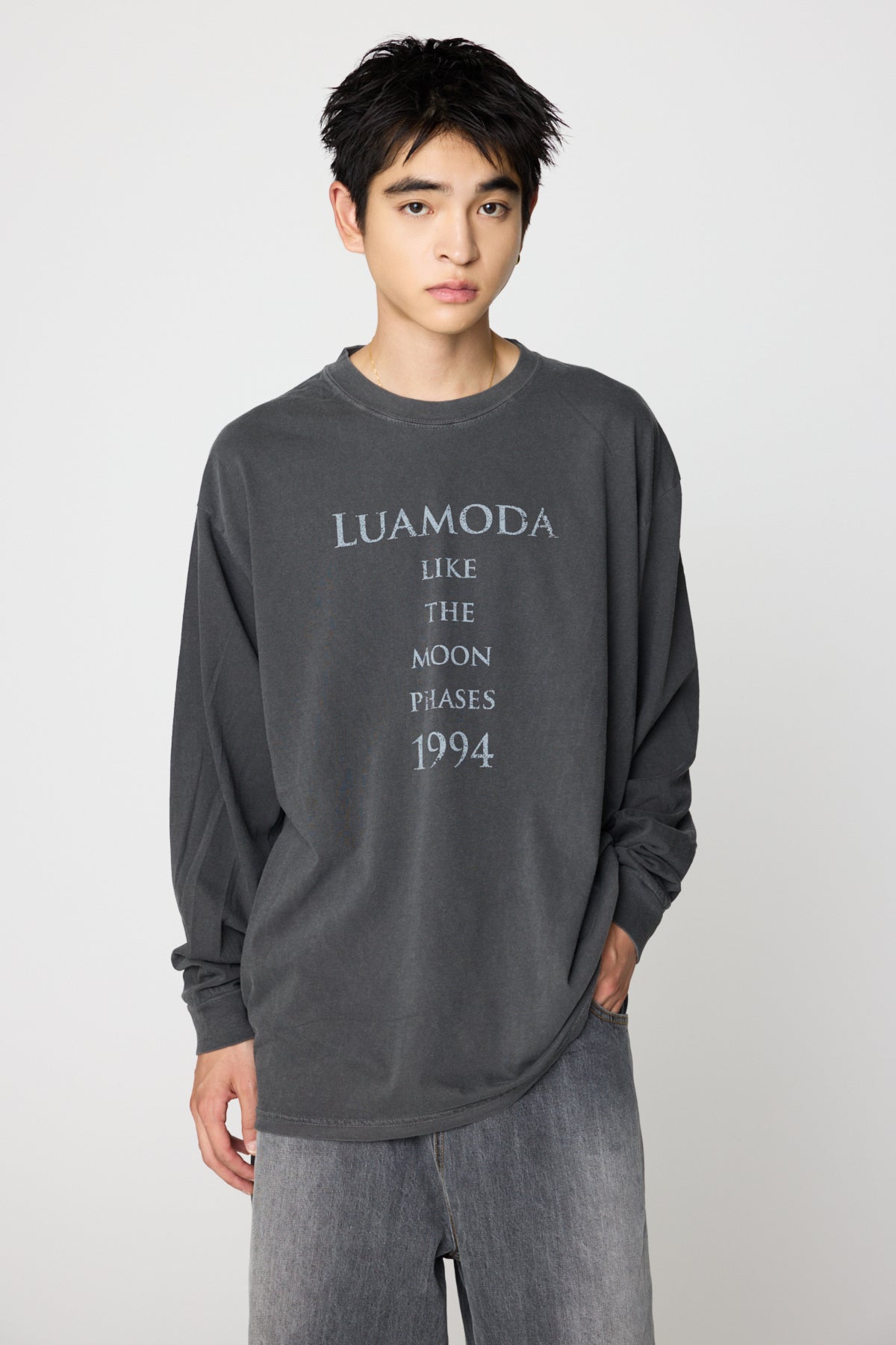 Logo L/S Tee（V.BLACK）