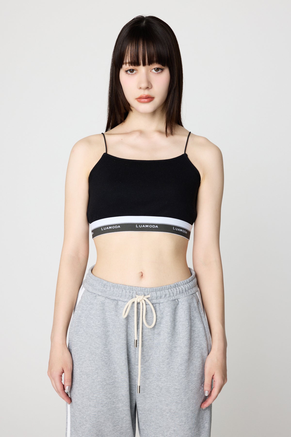 Logorib Bra Top（BLACK）