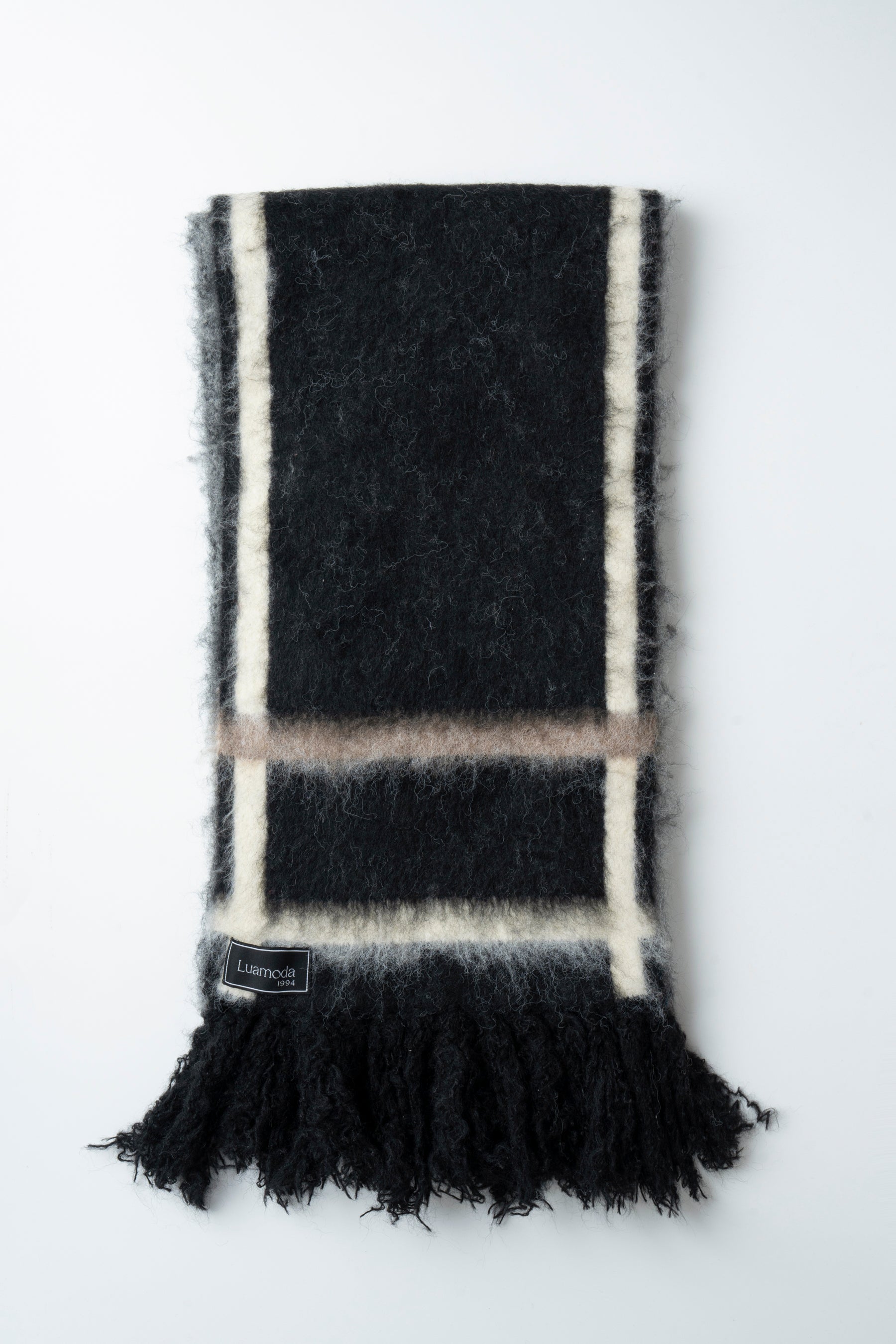 Wool Mixed Scarf (BLACK)
