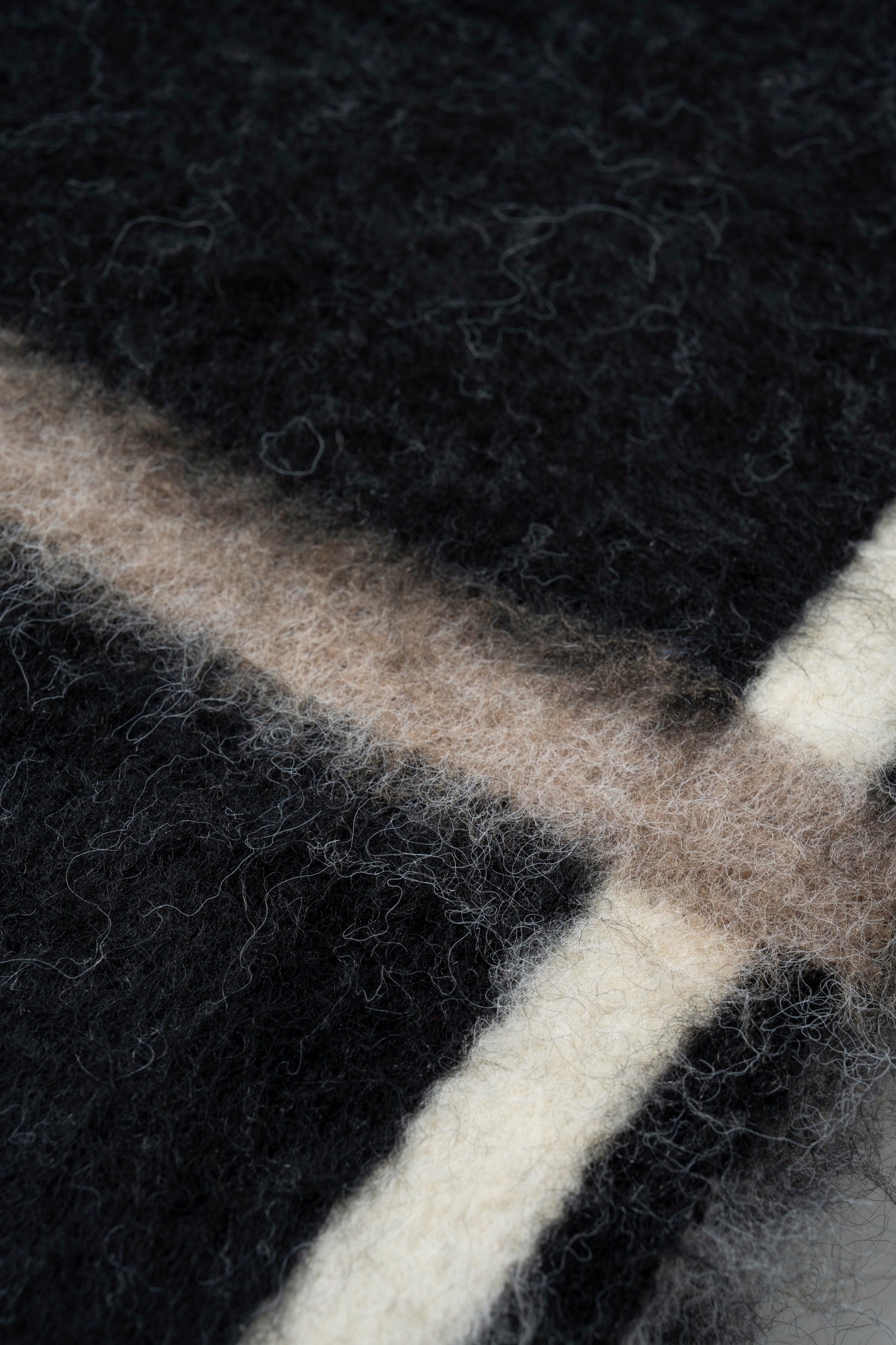 Wool Mixed Scarf (BLACK)